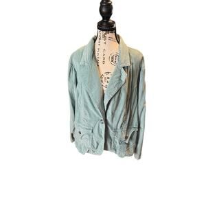 MIXIT women’s stretch 1X, cotton/spandex mint green jacket (JCPENNY brand)